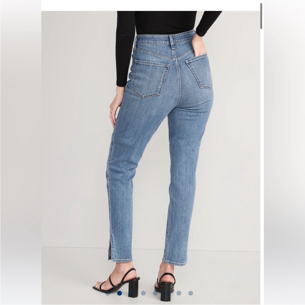 High-Waisted O.G. Straight Side-Slit Ankle Jeans for Women Size 14 Petite Jeans - Picture 8 of 8